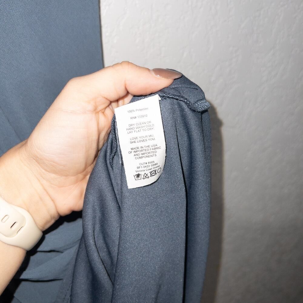 Show Me Your MuMu Slate Blue Slip Midi Dress - Picture 4 of 10